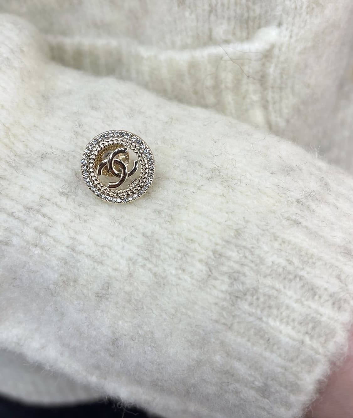 샤넬 정품 업사이클링 cc 큐빅 미니브로치 상품이미지5