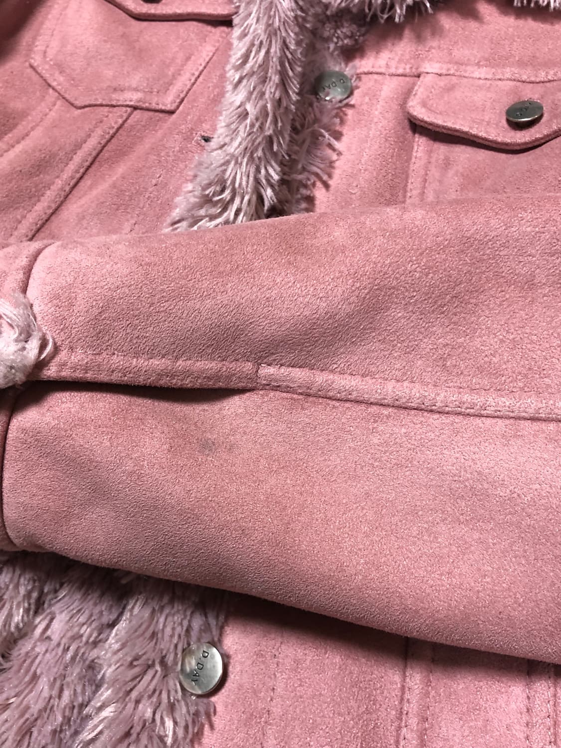 빈티지 핑크 스웨이드 퍼 자켓 상품이미지10