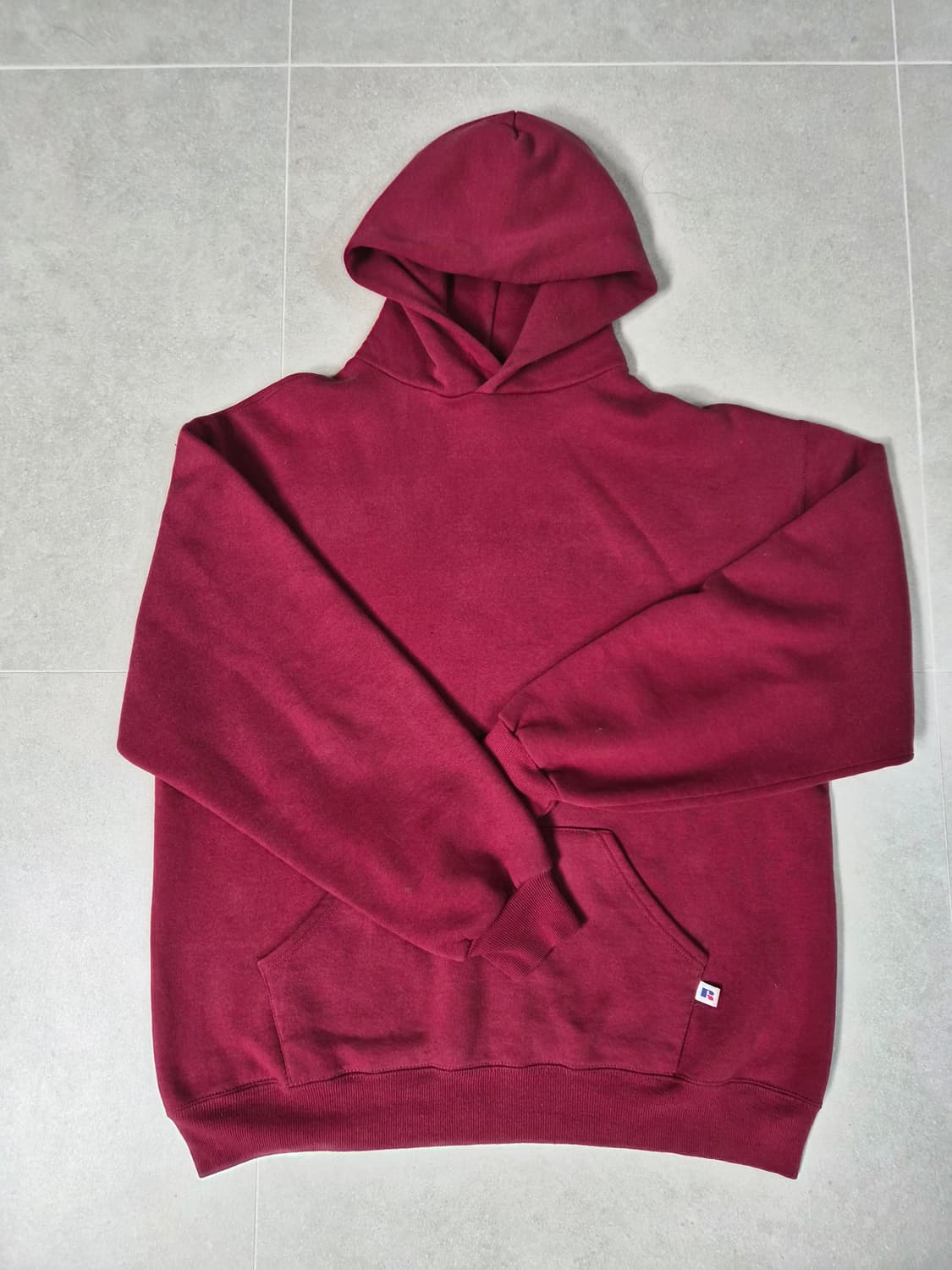90's 빈티지 러셀 후드 페이디드 레드 상품이미지1