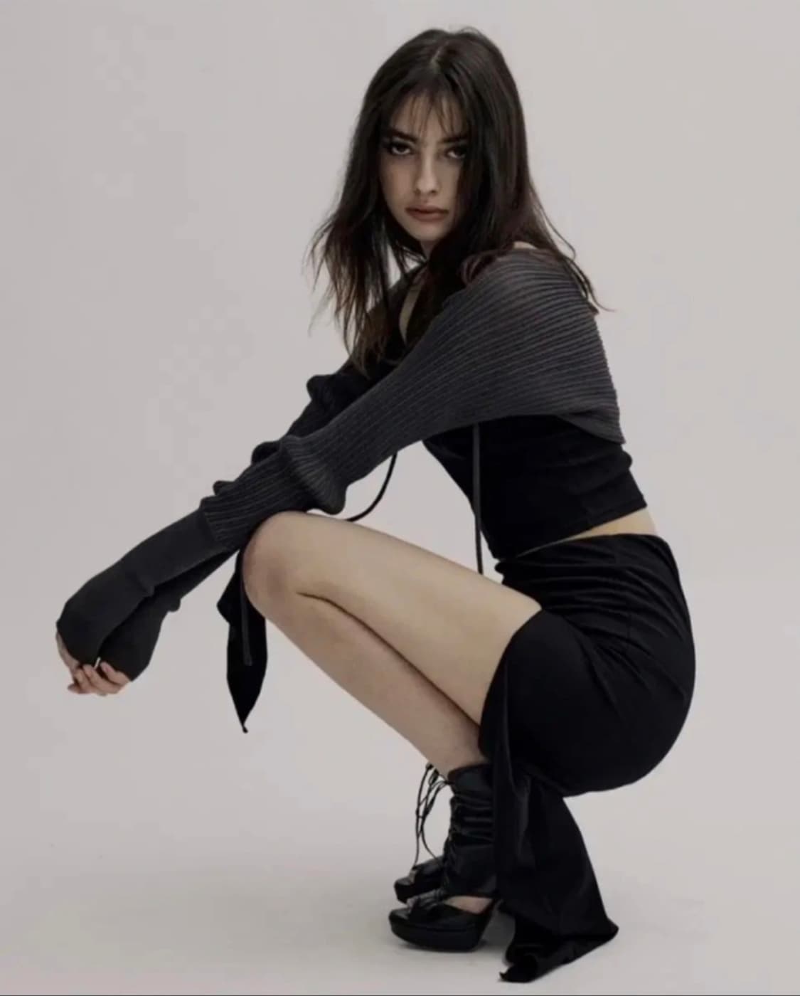 쓰리타임즈 릿볼레로 차콜  상품이미지1
