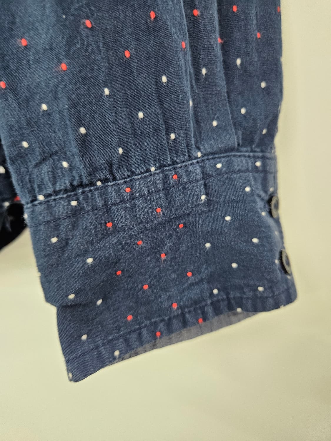 타미힐피거 네이비 도트 원포켓 셔츠 M 상품이미지5