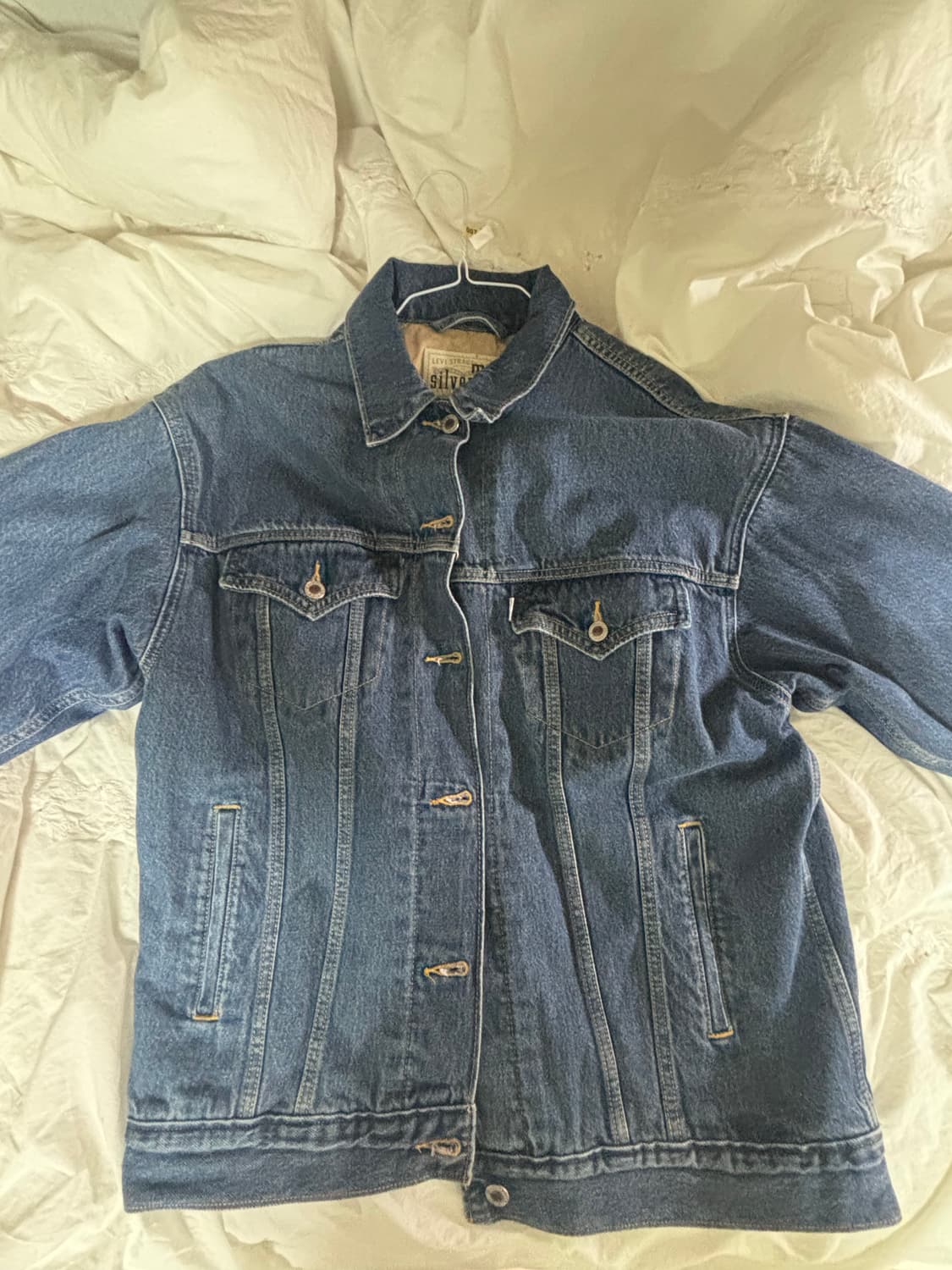 Levis silver tab 르바이스 실버탭 루즈핏 누빔 데님 청자켓 상품이미지2