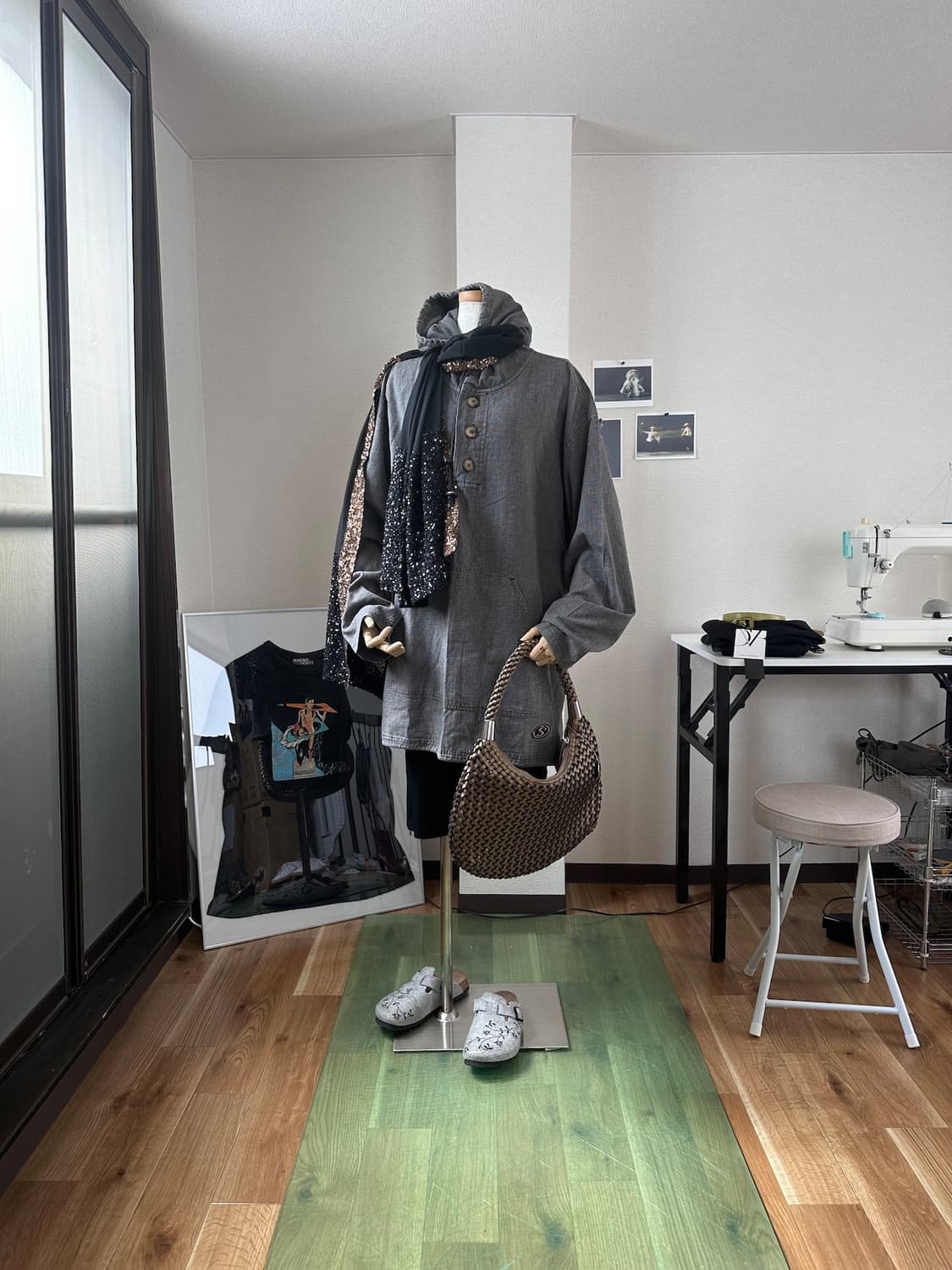 요지야마모토 이삭 인트레치아토 위빙 숄더백 상품이미지7