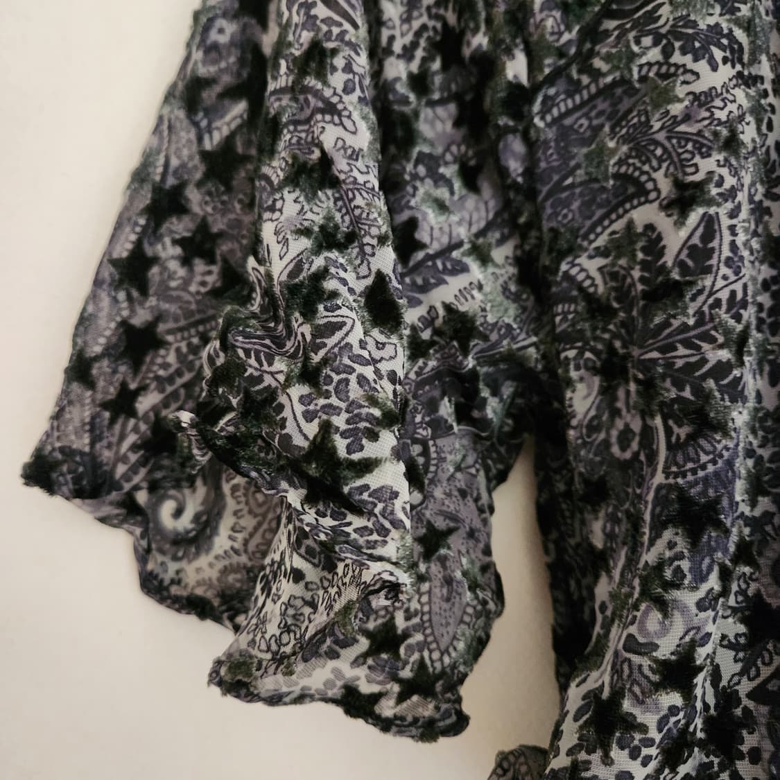 (택만뗀 새상품)쟈딕앤볼테르 시스루벨벳별패턴 원피스 (XS) 상품이미지5