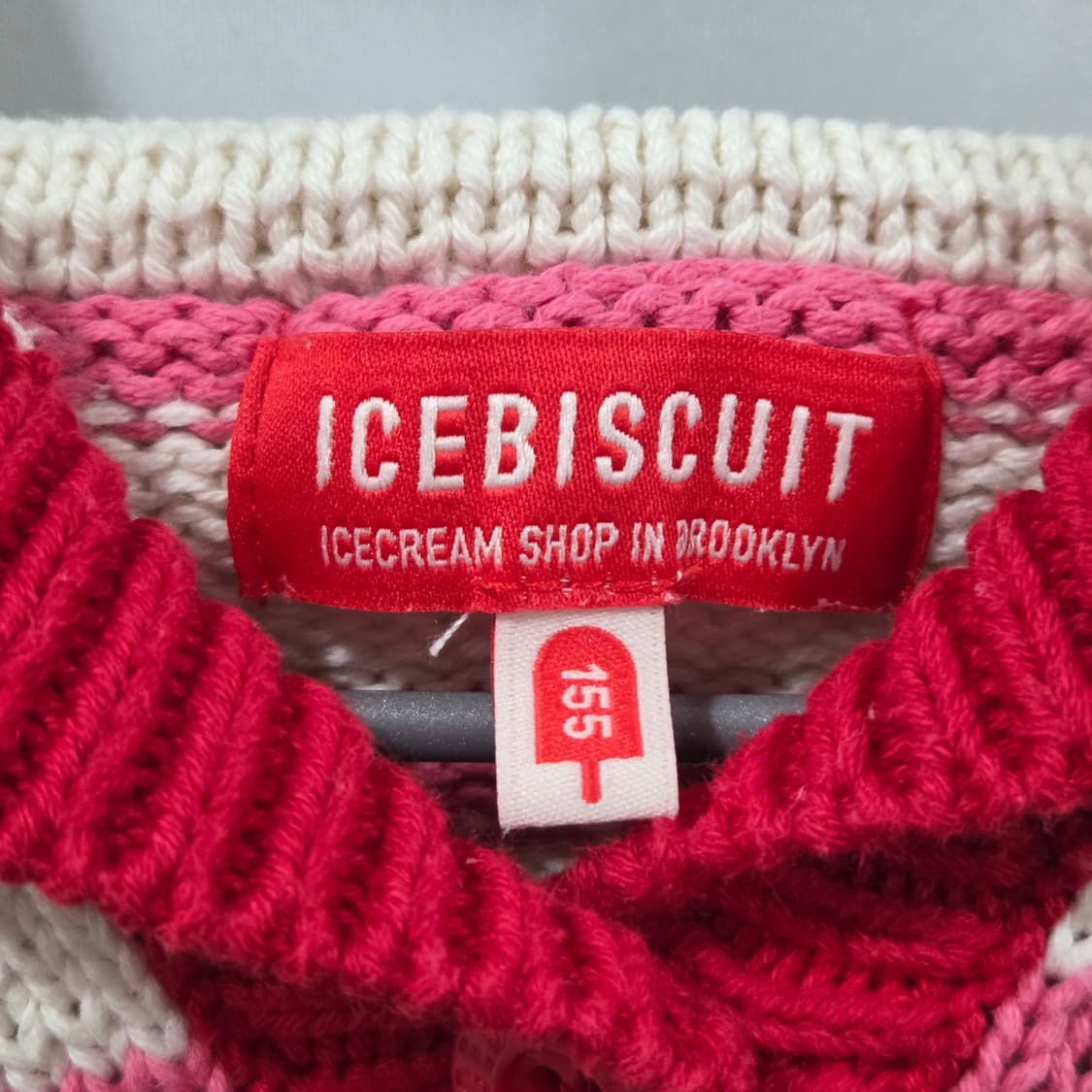 아이스비스킷 스트라이프 니트 가디건 155 상품이미지3