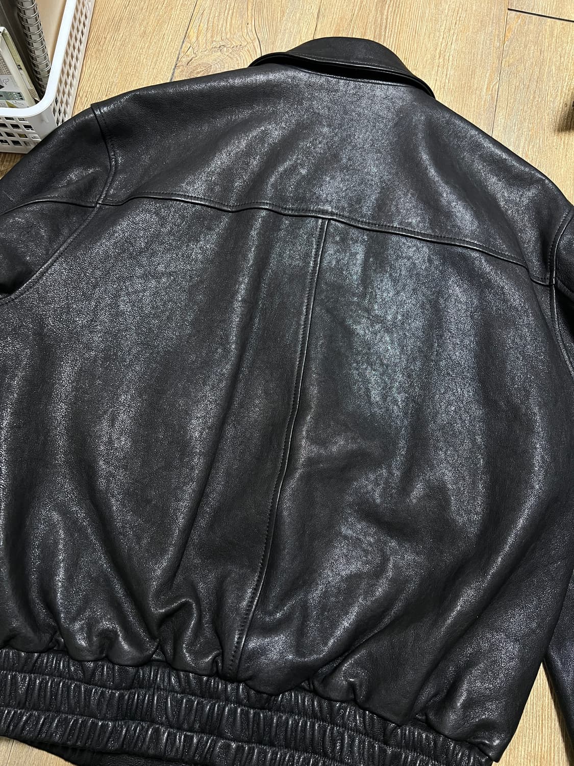 택포38) 쿠어 베지터블 레더 A-2 자켓 L 상품이미지2