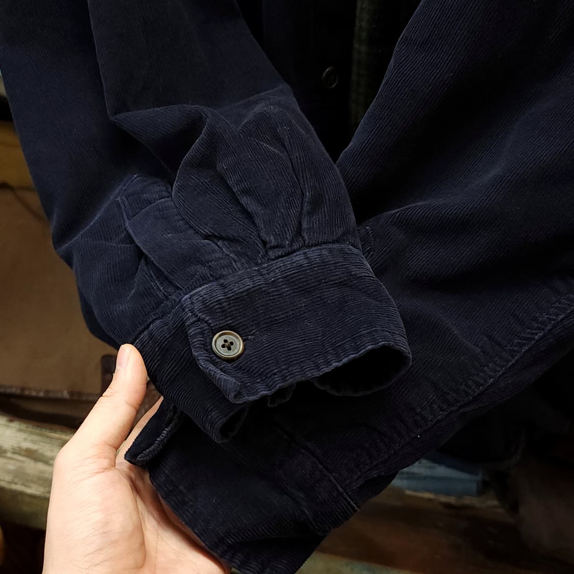 90s 챕스 랄프로렌 코듀로이 워크셔츠 컨트리 쉐르파 셔츠자켓 네이비xl 상품이미지7