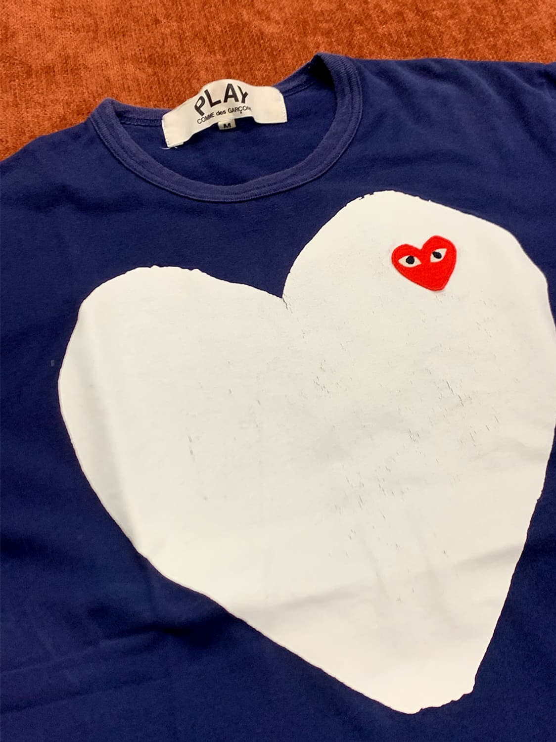 꼼데가르송 PLAY 하트 와펜 프린트 반팔 티셔츠 상품이미지6