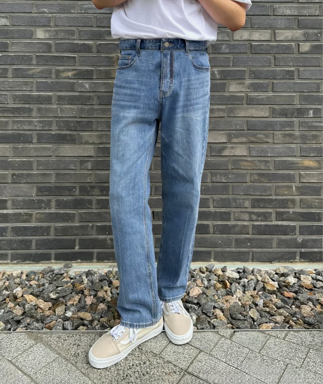 [32] 피스워커 뉴스탠 new stan 중청 연청 청바지 데님 팬츠 상품이미지1