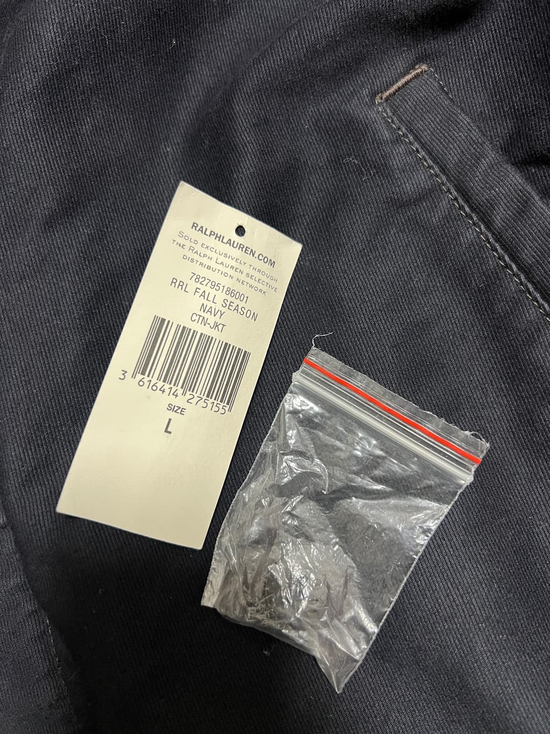 택포79) RRL 더블알엘 정글클로스 덱자켓 L 네이비 상품이미지5