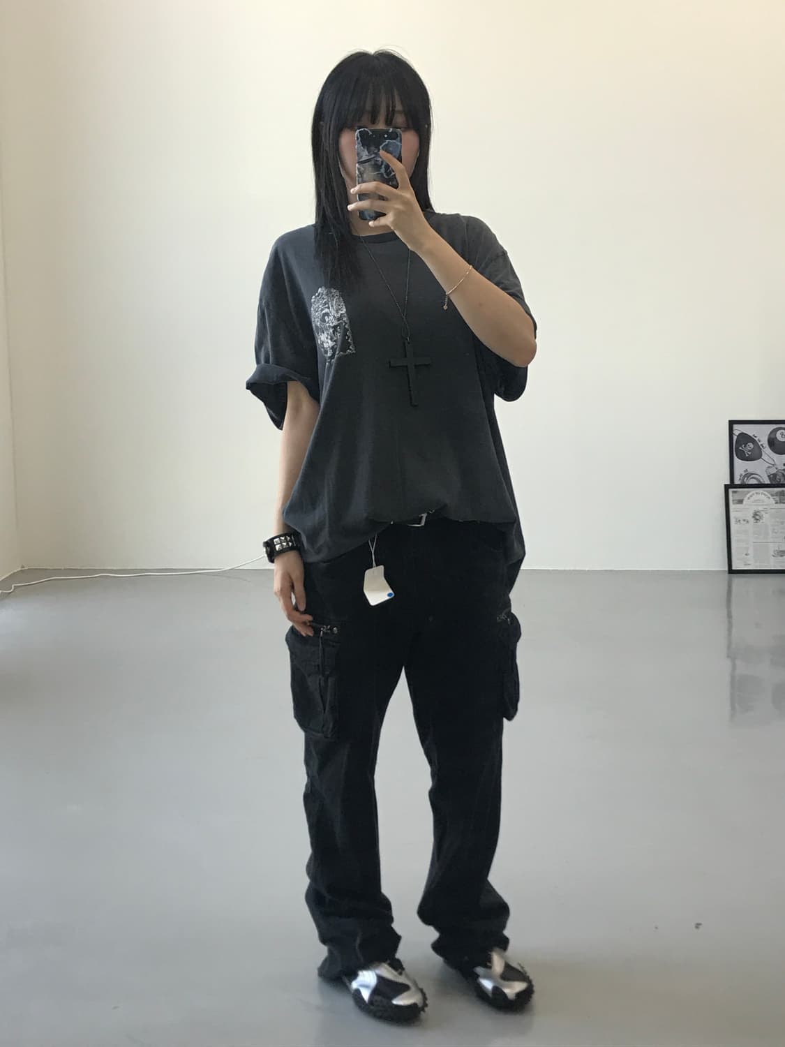 ALLSAINTS  스컬 차콜 반팔 상품이미지3