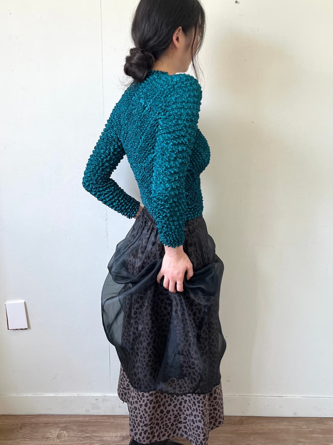 Japan vtg 플리츠 탑 상품이미지3