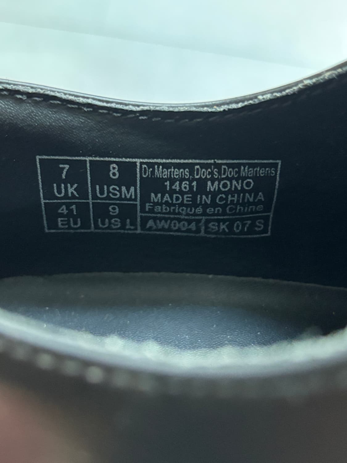 닥터마틴 1461 모노 블랙 - 260 상품이미지7