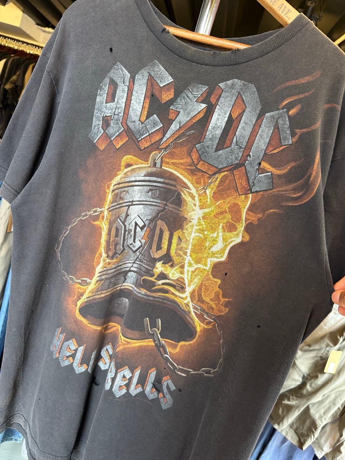ACDC 락밴드 페이드 프린팅 티셔츠 상품이미지4