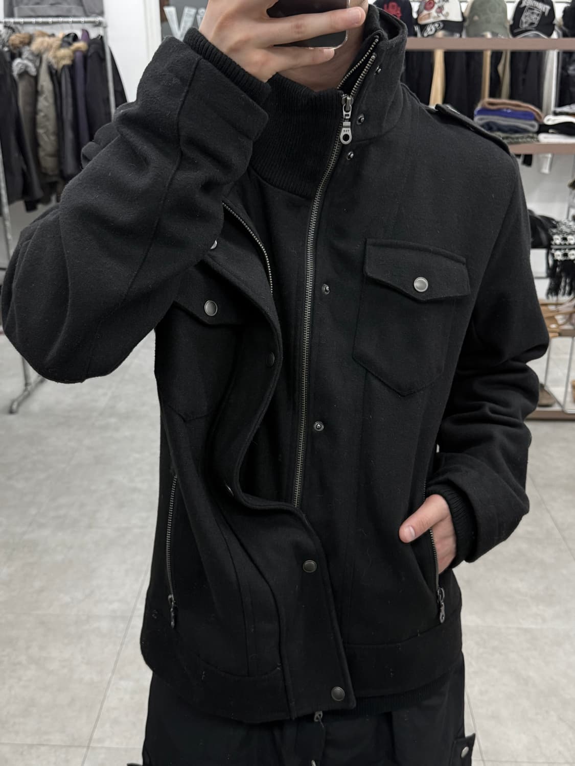 machope 레이어드 집업 자켓 상품이미지3