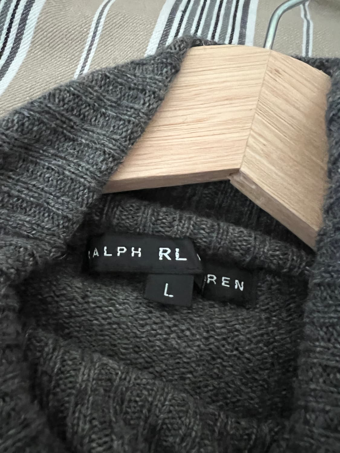 랄프로렌 카멜 100% 터틀넥 숏슬리브 니트 상품이미지2