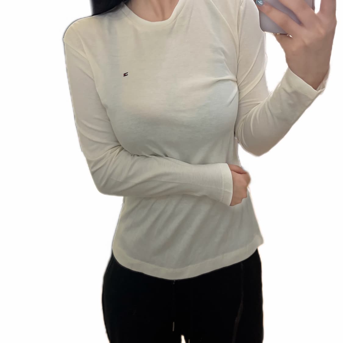 타미힐피거 뉴욕시티 아이보리 롱슬리브 긴팔 티셔츠 상품이미지2
