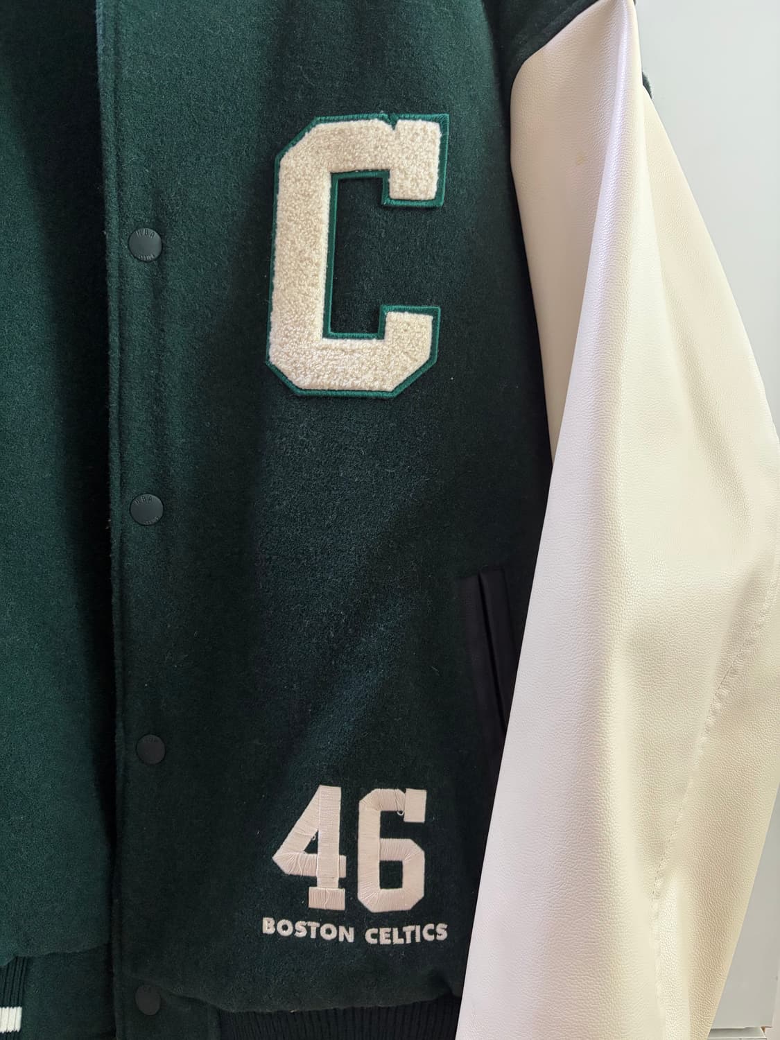 NBA 보스턴 셀틱스 바시티 자켓 야구점퍼 s 90사이즈 판매 상품이미지3