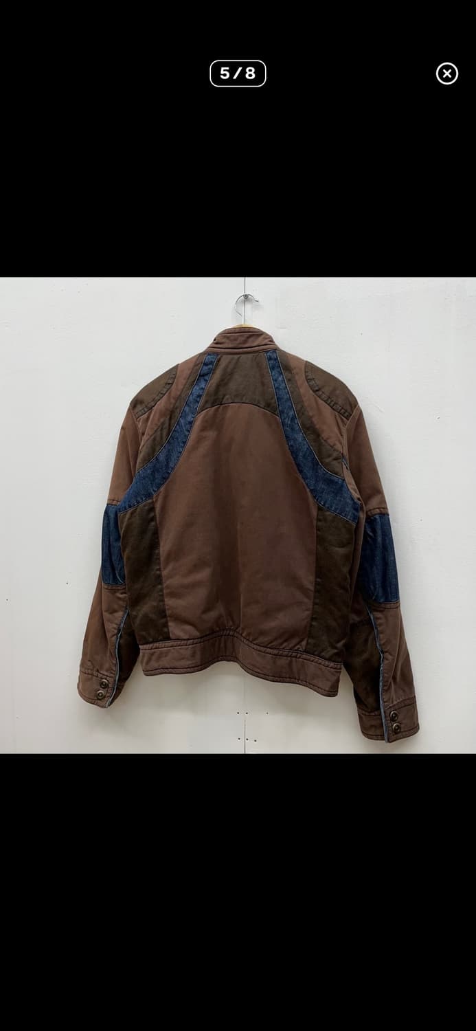 [L] DOHC 데님 레더 블럭 라이더 자켓 상품이미지2