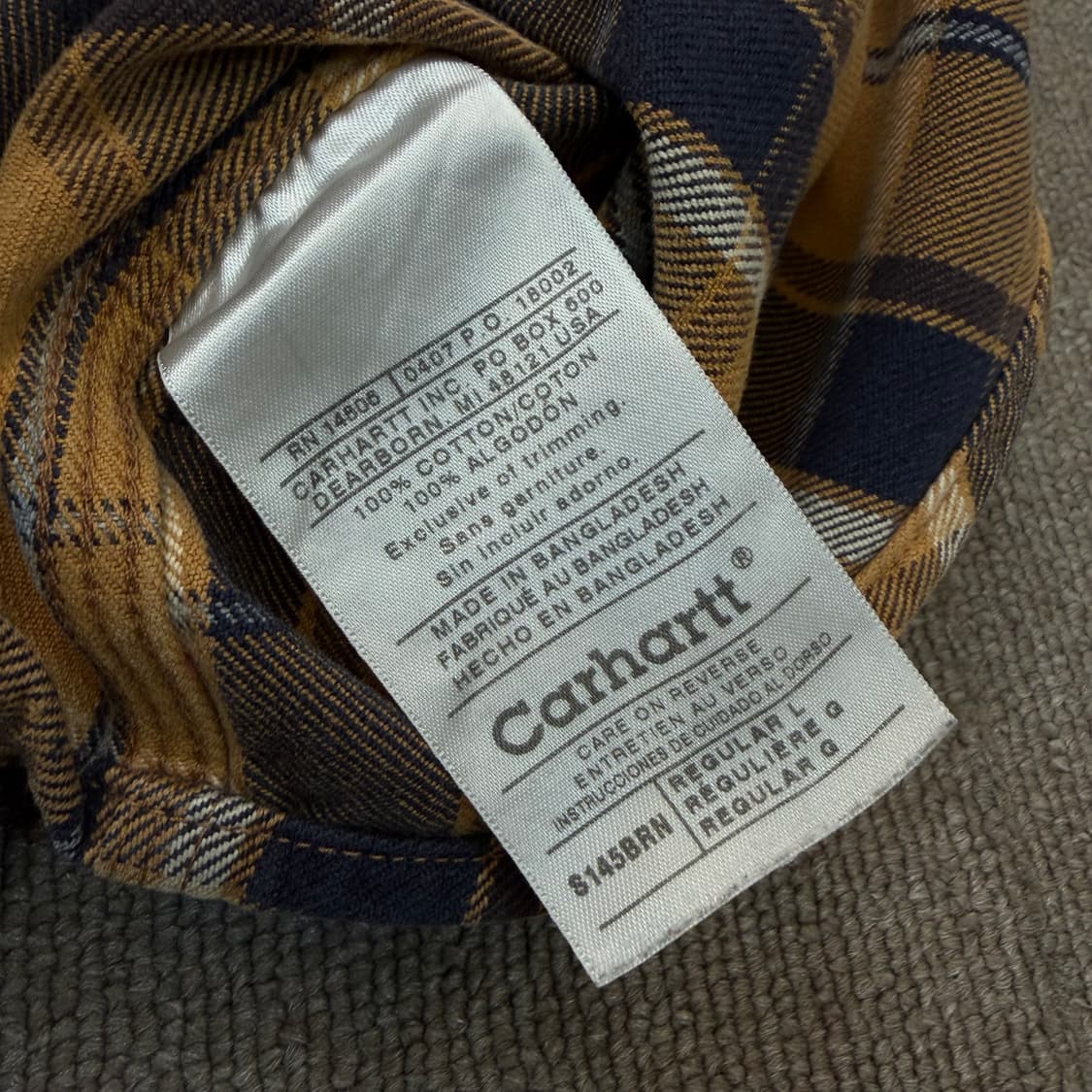 carhartt 올드 칼하트 헤비 코튼 체크 워크셔츠  상품이미지4