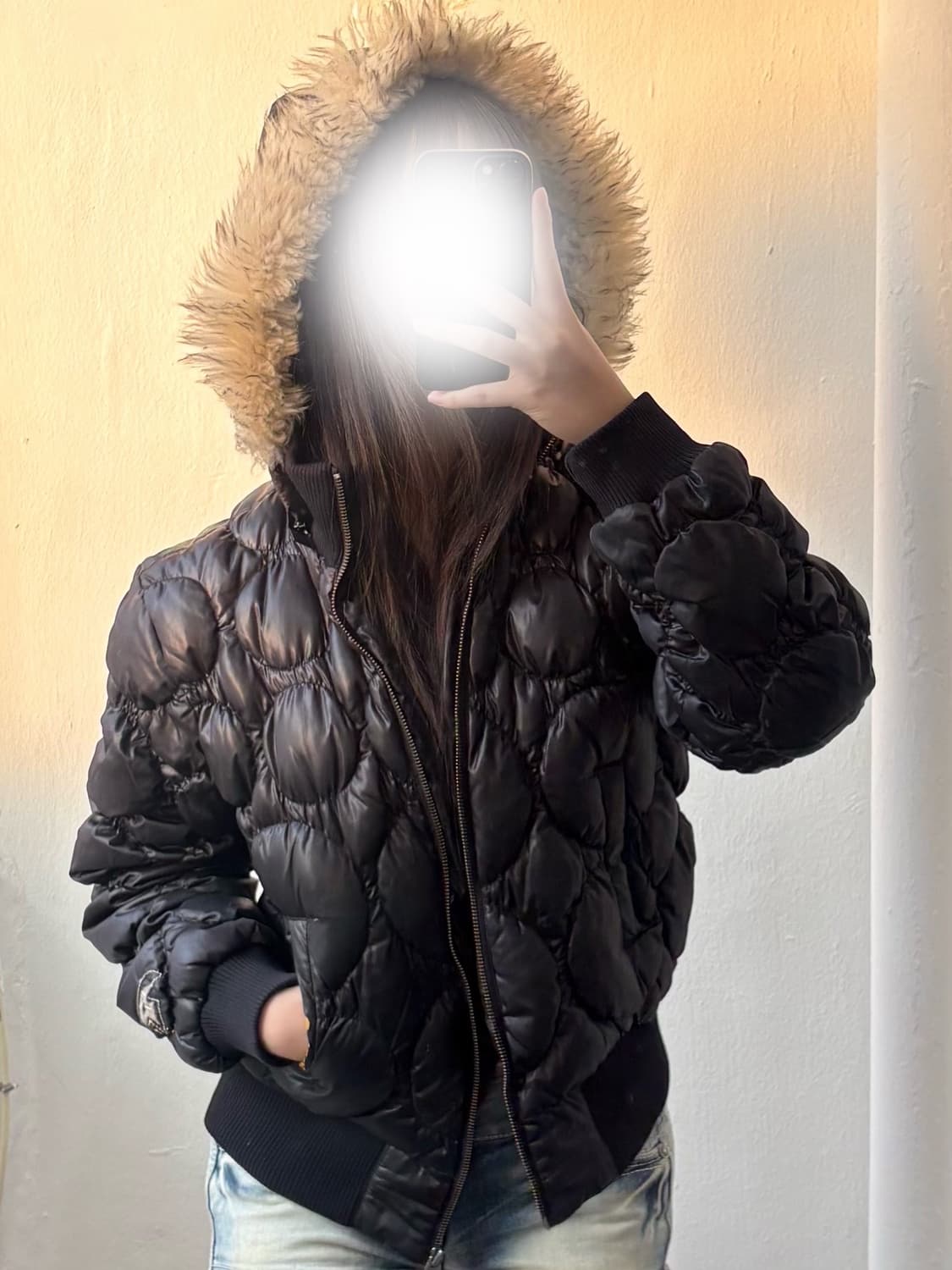 Airwalk Black Fur Hood Padded Jacket 상품이미지5