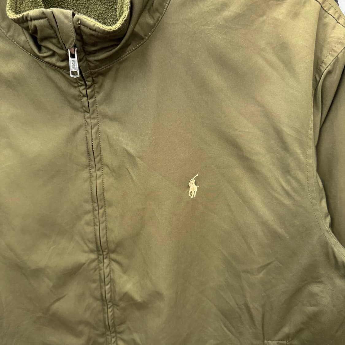 00s 폴로 랄프로렌 해링턴 자켓 안감 플리스 디테일 카키 상품이미지5