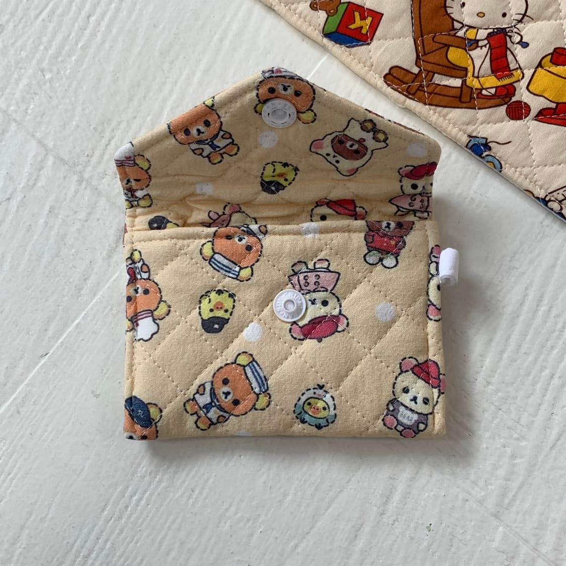 [ 핸드메이드 ] 와글바글 리락쿠마 자체제작 원단 똑딱이 카드지갑 상품이미지2