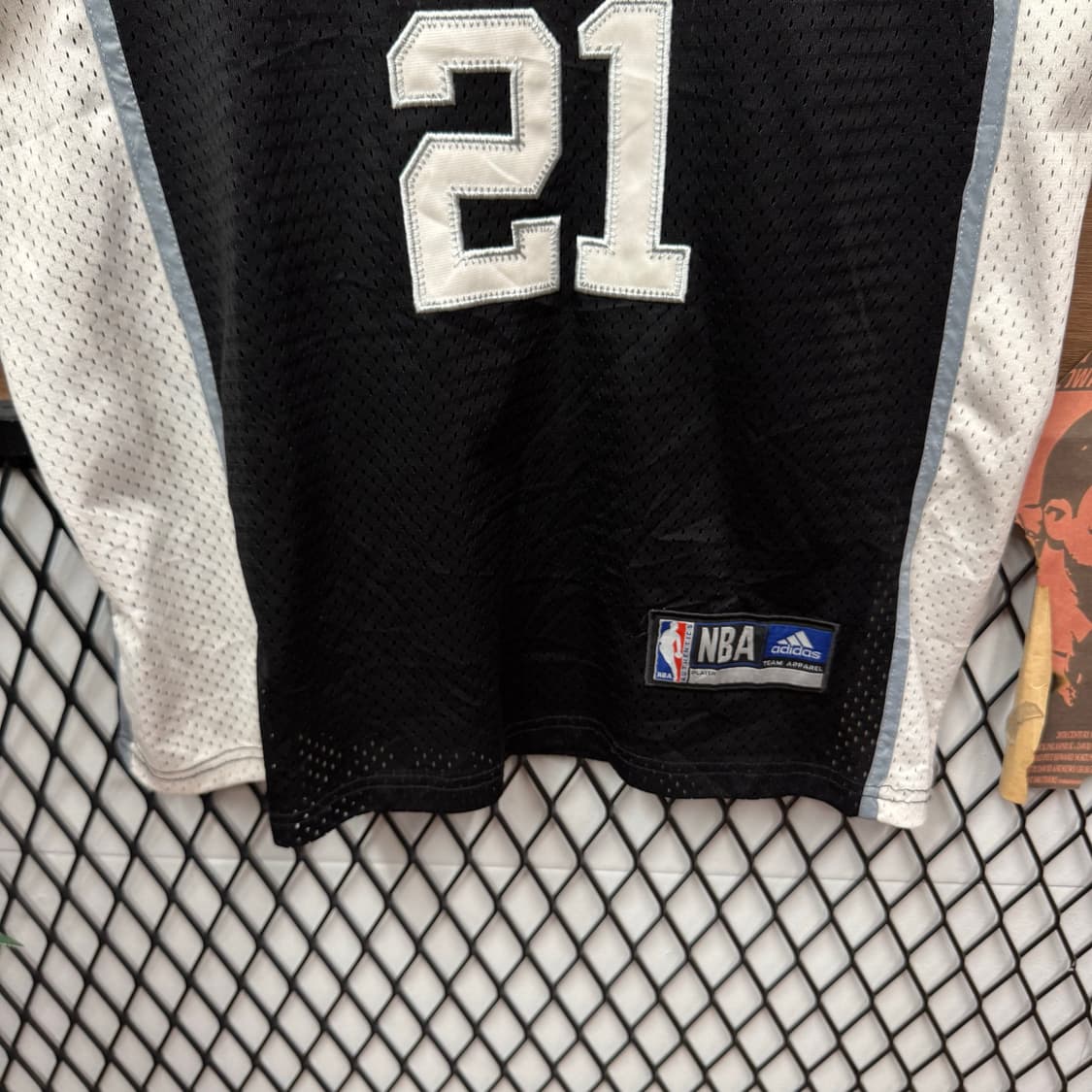 00s 아디다스 X NBA 샌안토니오 스퍼스 팀 저지 블랙 상품이미지4