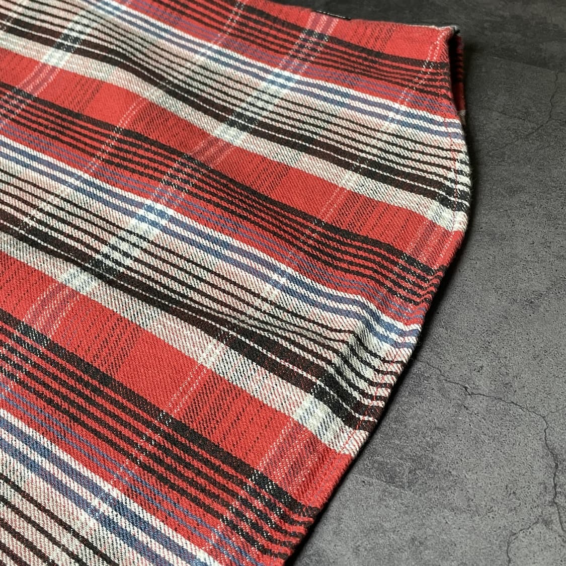 AVIREX 아비렉스 빈티지 레드 플랩 포켓 체크 코튼 셔츠 상품이미지8