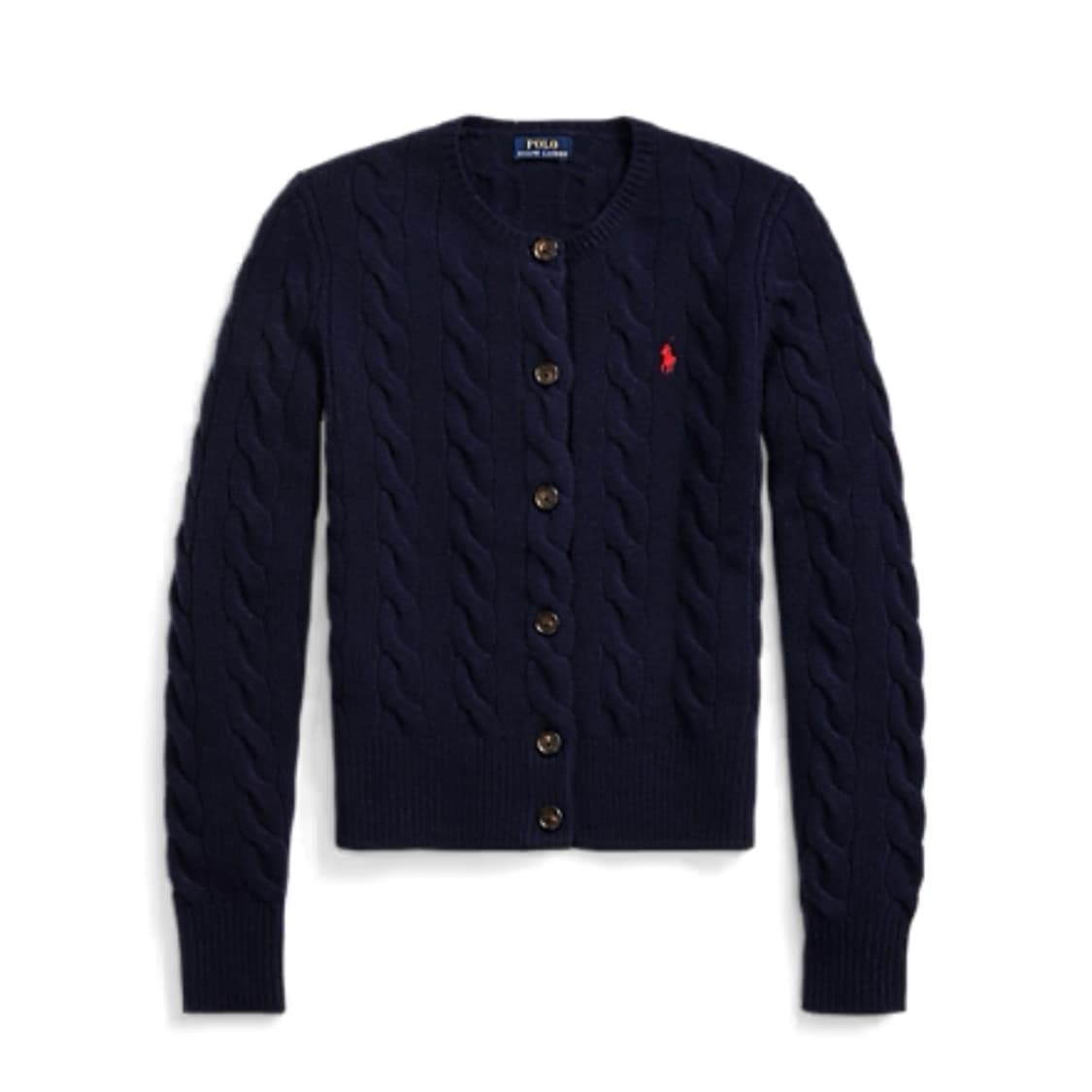 폴로 우먼 울 캐시미어 케이블니트 가디건 상품이미지2