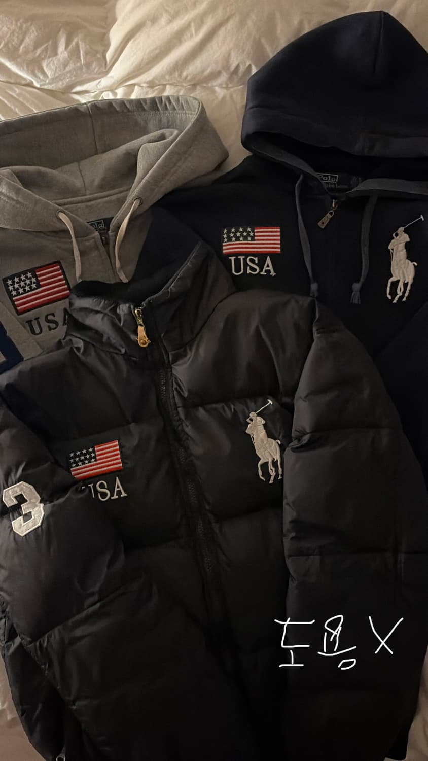 폴로 빅포니 성조기 후드집업 상품이미지1