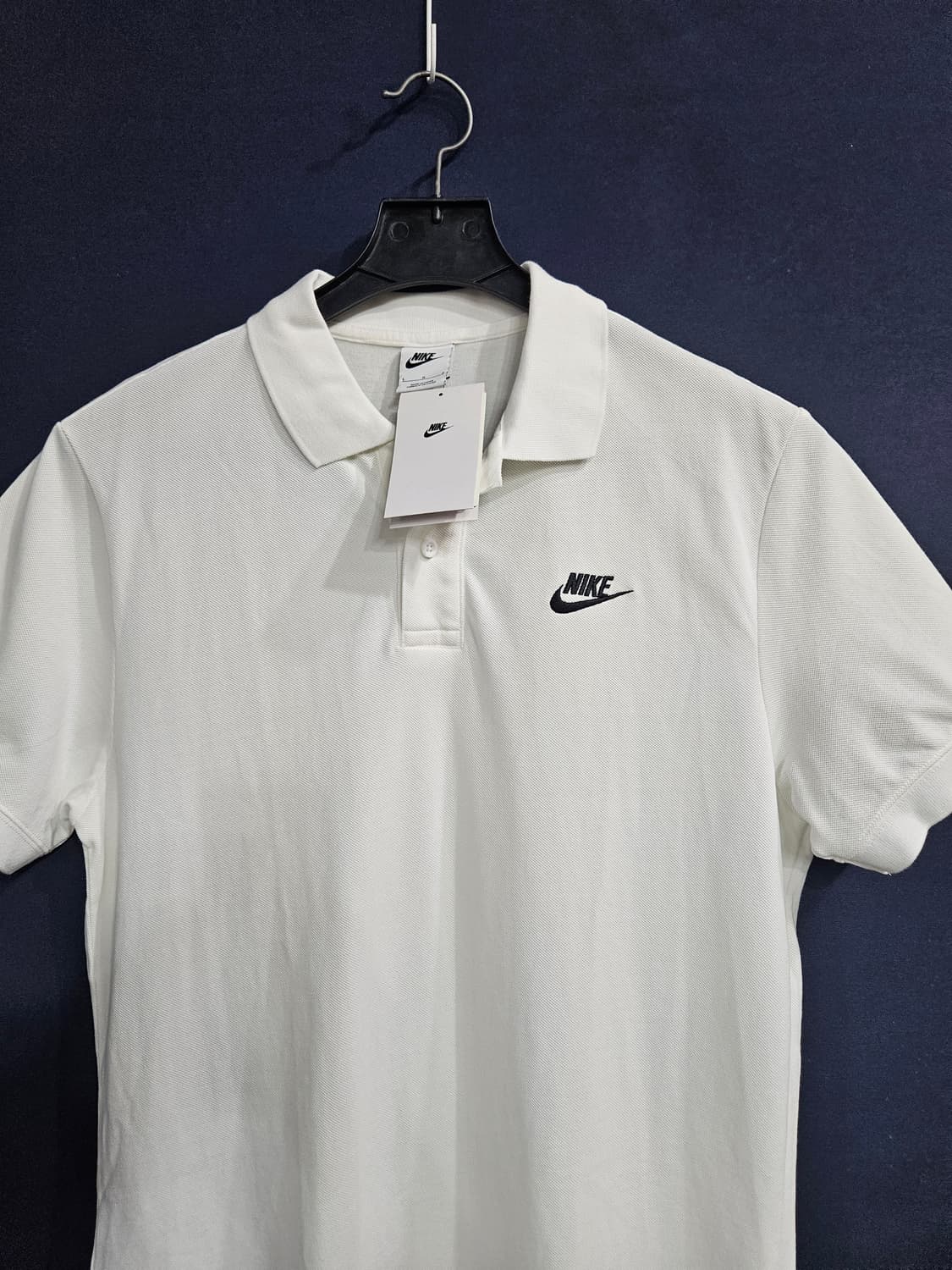 나이키 자수로고 화이트 남성 100 카라반팔티  상품이미지6