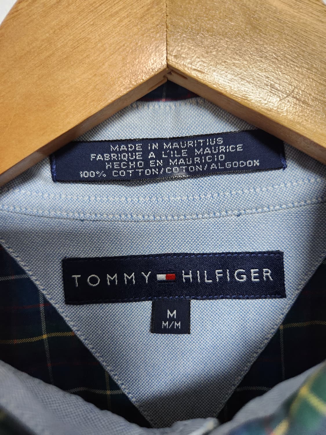 타미힐피거Tommy 코튼 체크 셔츠 M - S168 상품이미지4