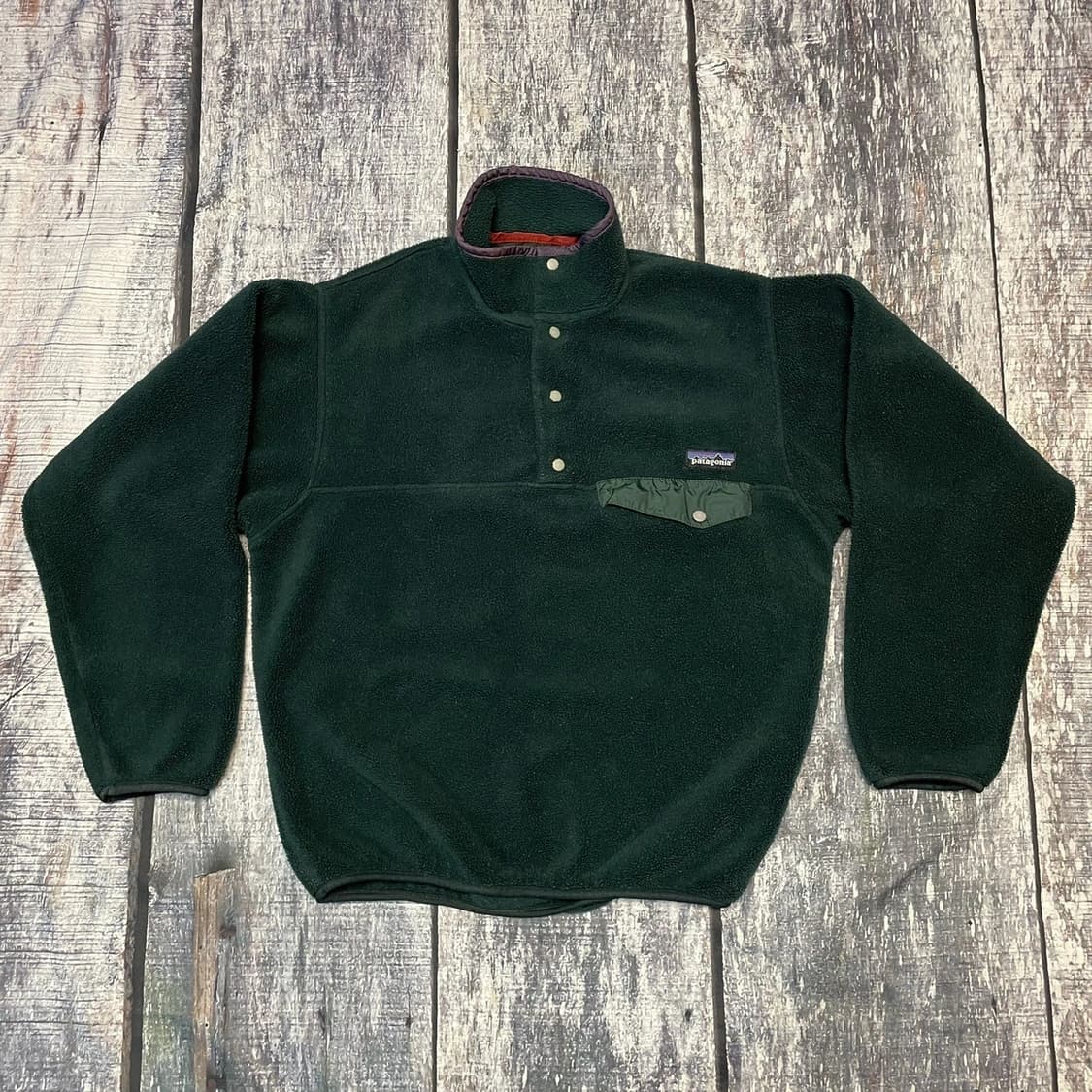 90s USA 파타고니아 신칠라 스냅-T 헌터 그린 상품이미지1