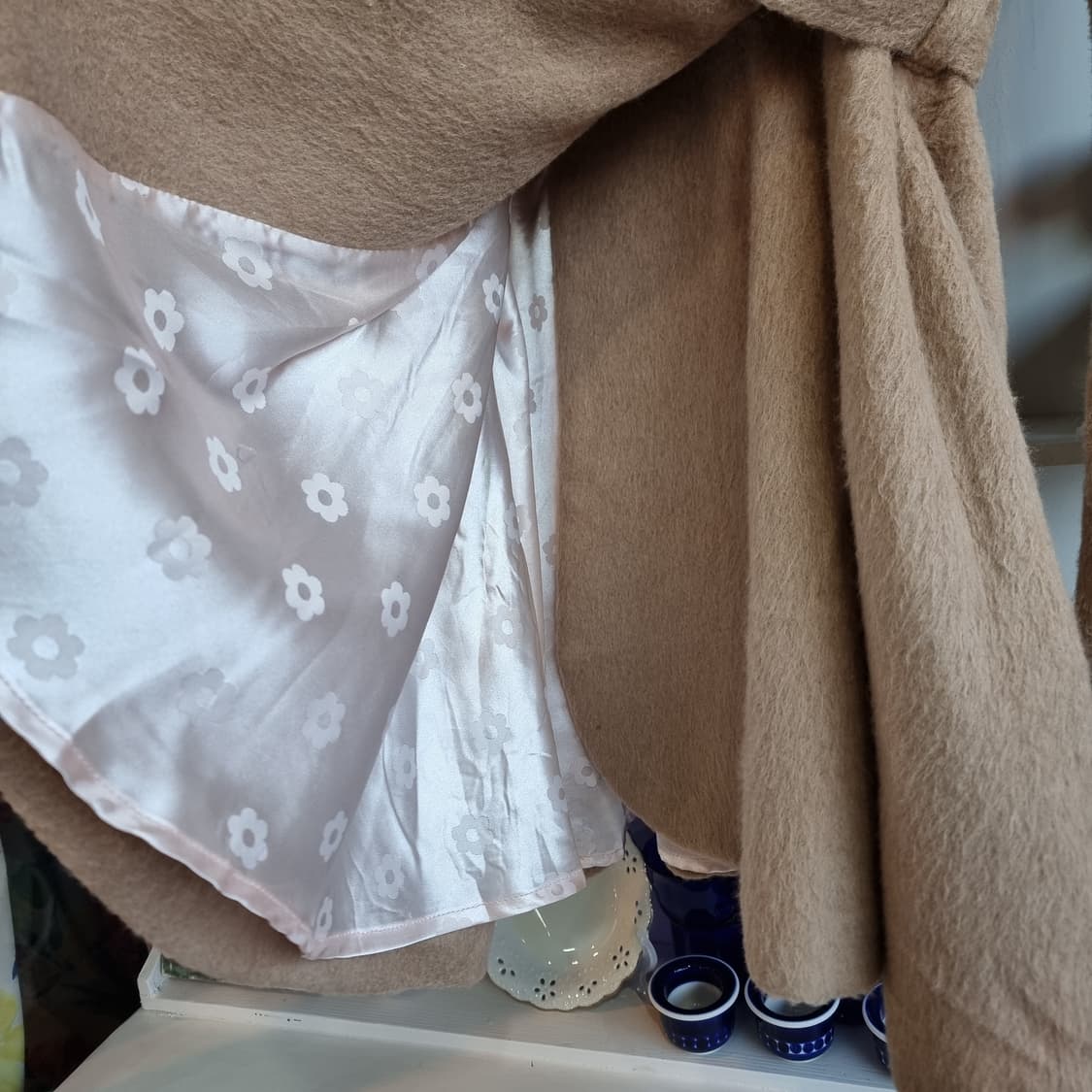 INGNI(잉그니) 카라 퍼 탈부착 울혼방 코트 상품이미지5