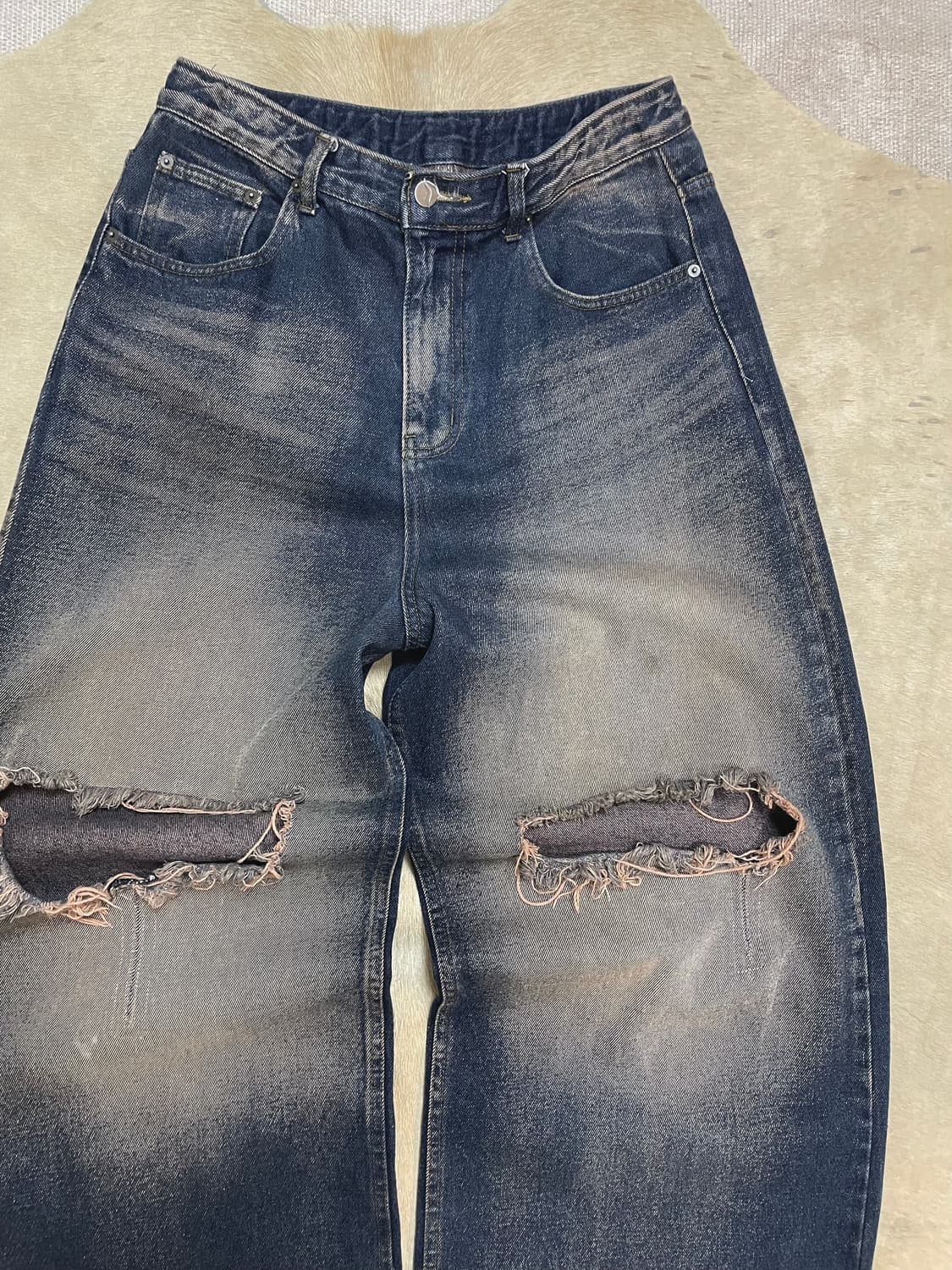 그런지 워싱와이드데님팬츠 상품이미지2