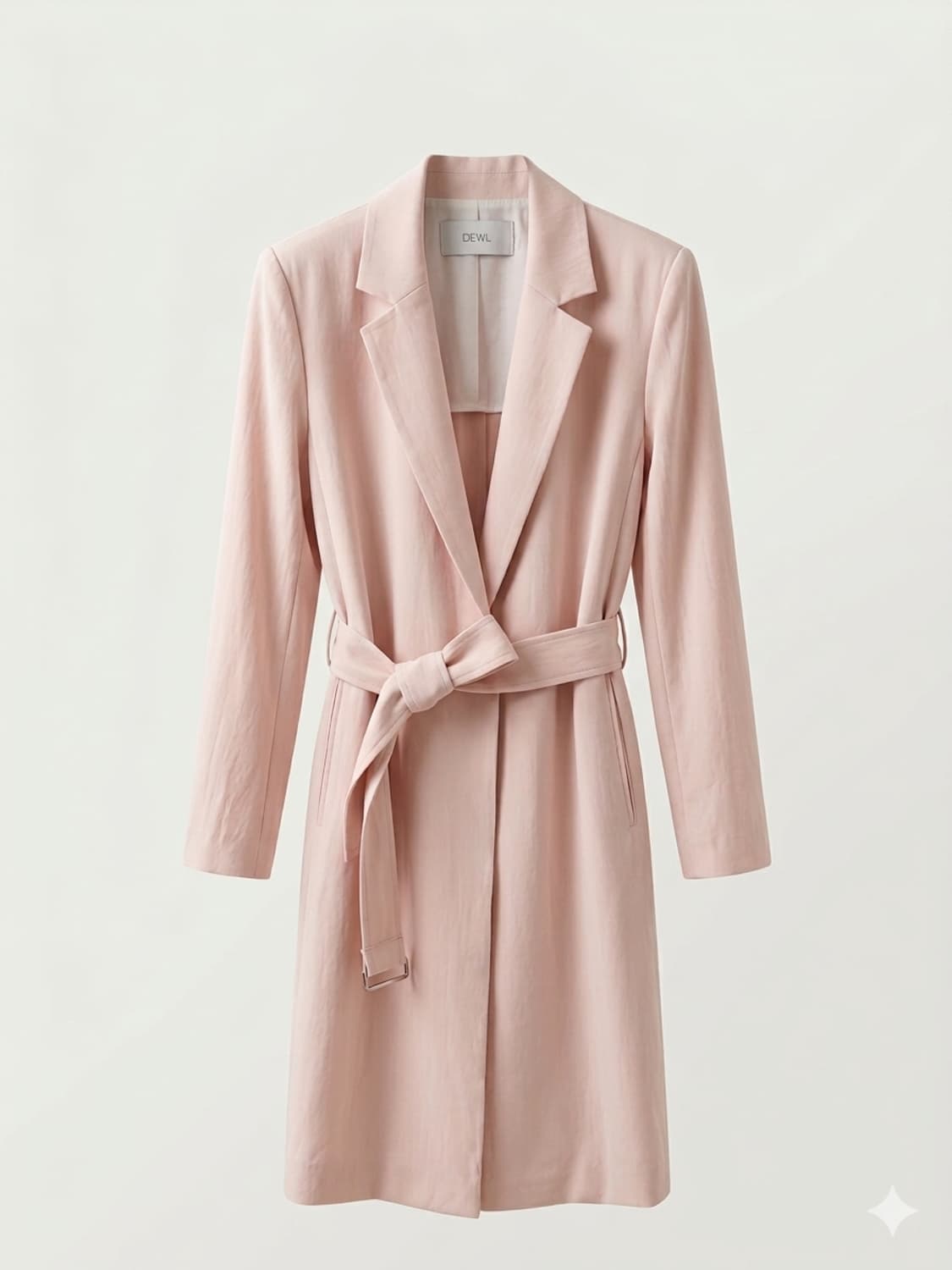 🌸봄코트 | 듀엘 베이비핑크 벨트 트렌치 55 | 화사핏 상품이미지2