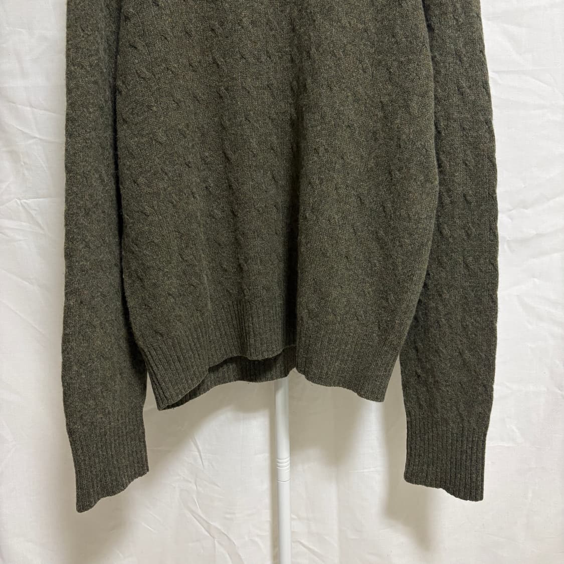 폴로 랄프로렌 램스율 케이블 니트 / 카키브라운, XL 상품이미지3