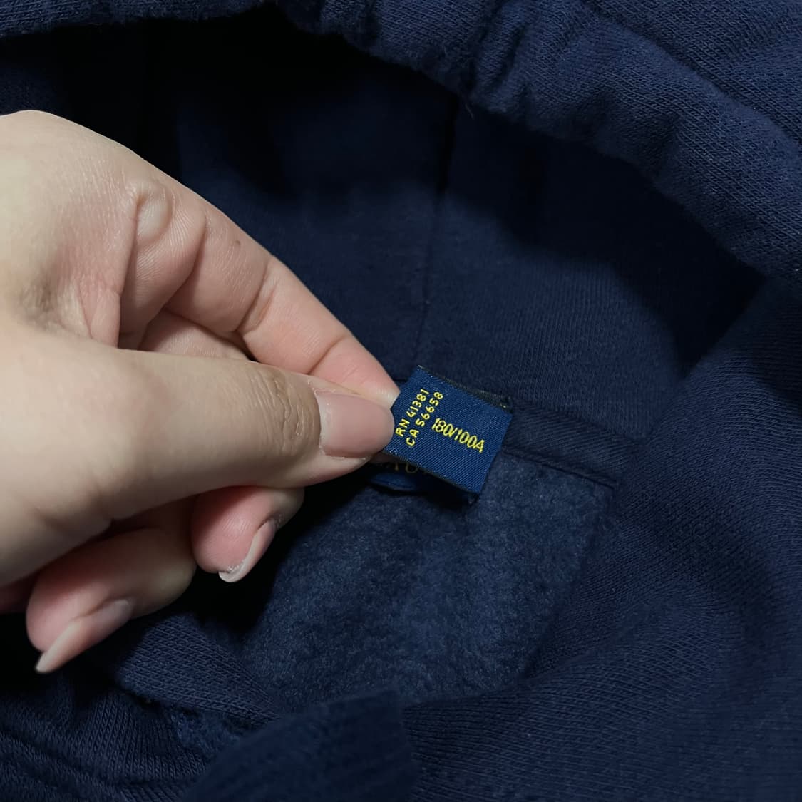 [정품] 폴로 네이비 / 레드포니 기모 후드티 [ L ] 상품이미지5