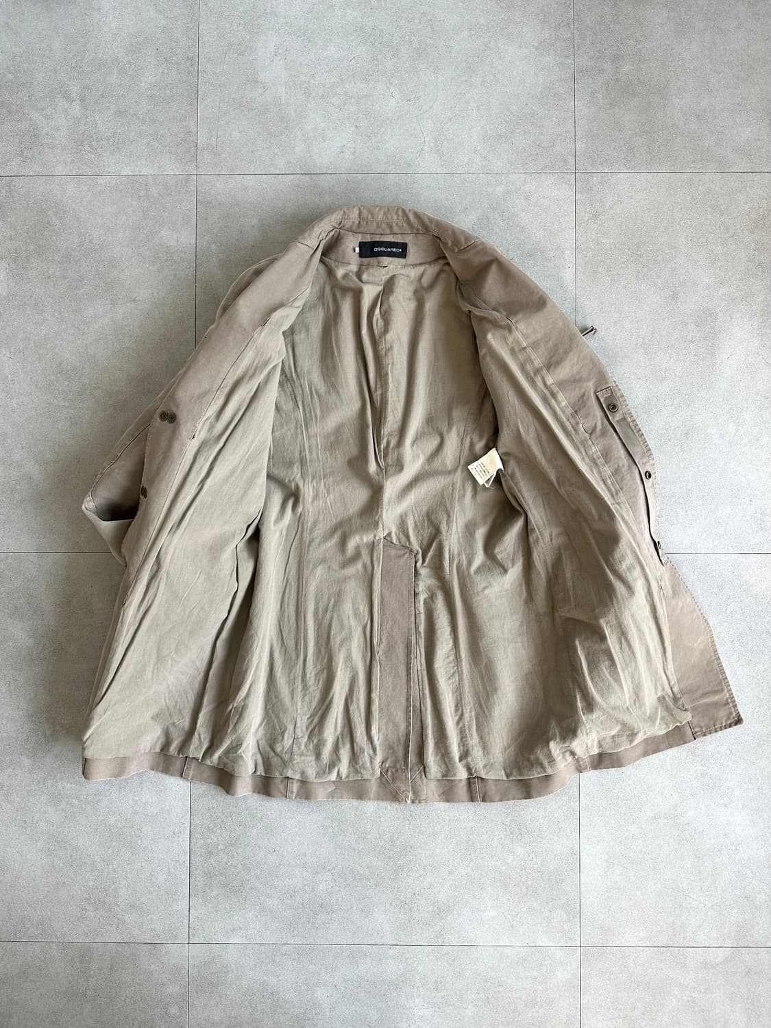 디스퀘어드 2002 아카이브 아머 베이지 코트 자켓 상품이미지8