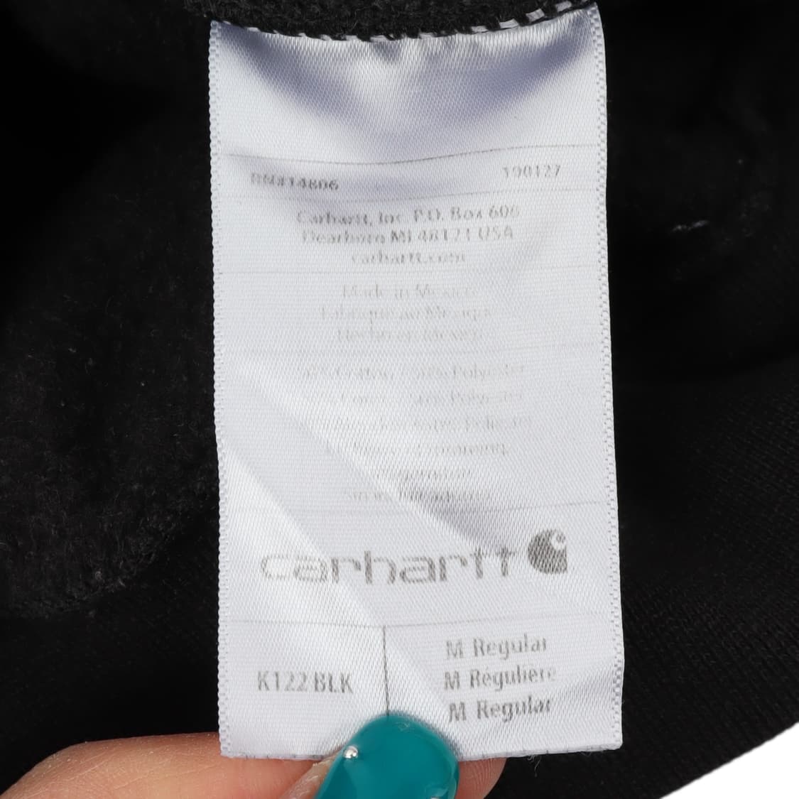 칼하트 블랙 k122 후드집업 상품이미지8