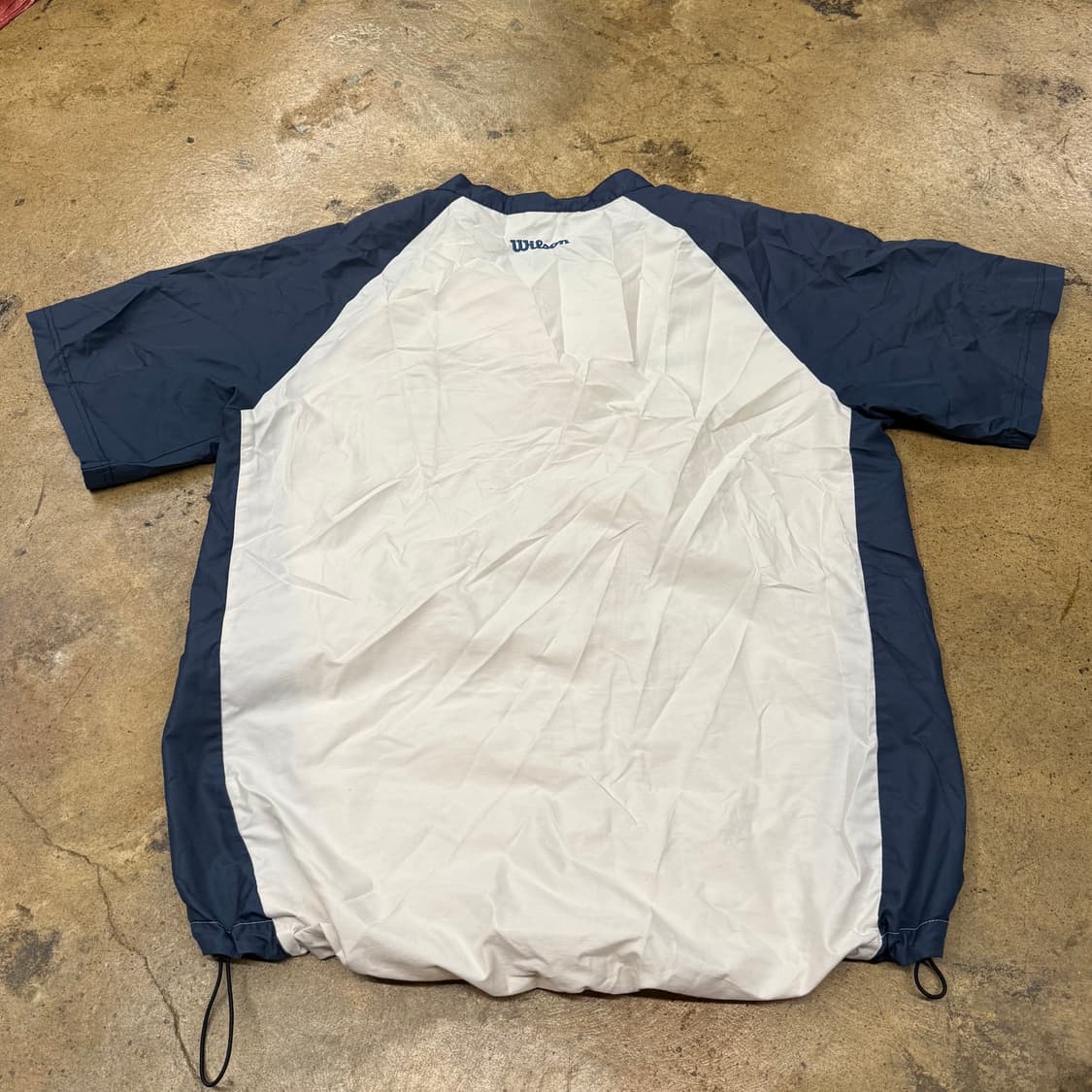 [L] 윌슨 야구 윈드브레이커 화이트 네이비 b18 상품이미지3