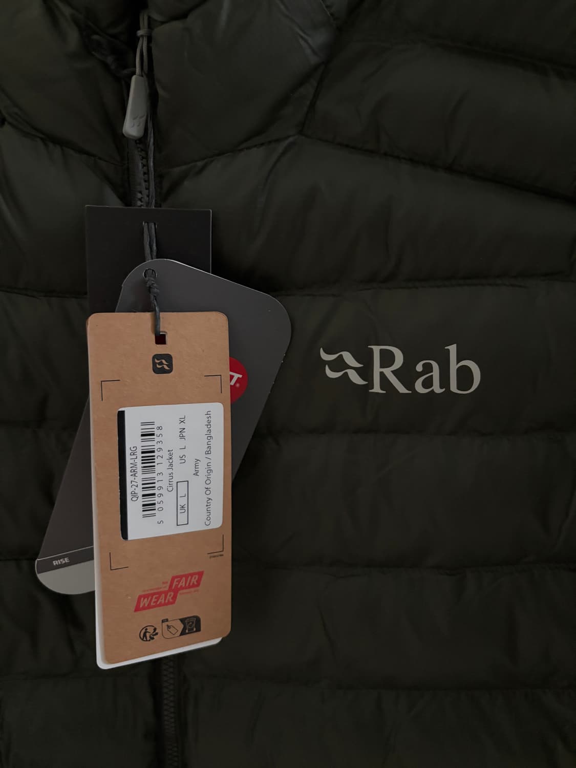 랩 씨러스 패딩 자켓 아미 L 상품이미지2