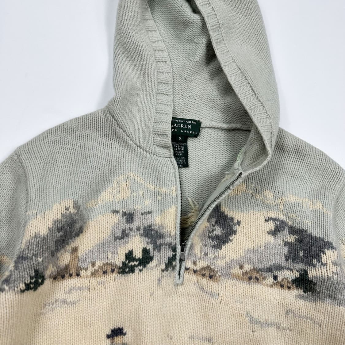 폴로 랄프로렌 RL 그래픽 후디 반집업 니트 (S 여성추천) 상품이미지4