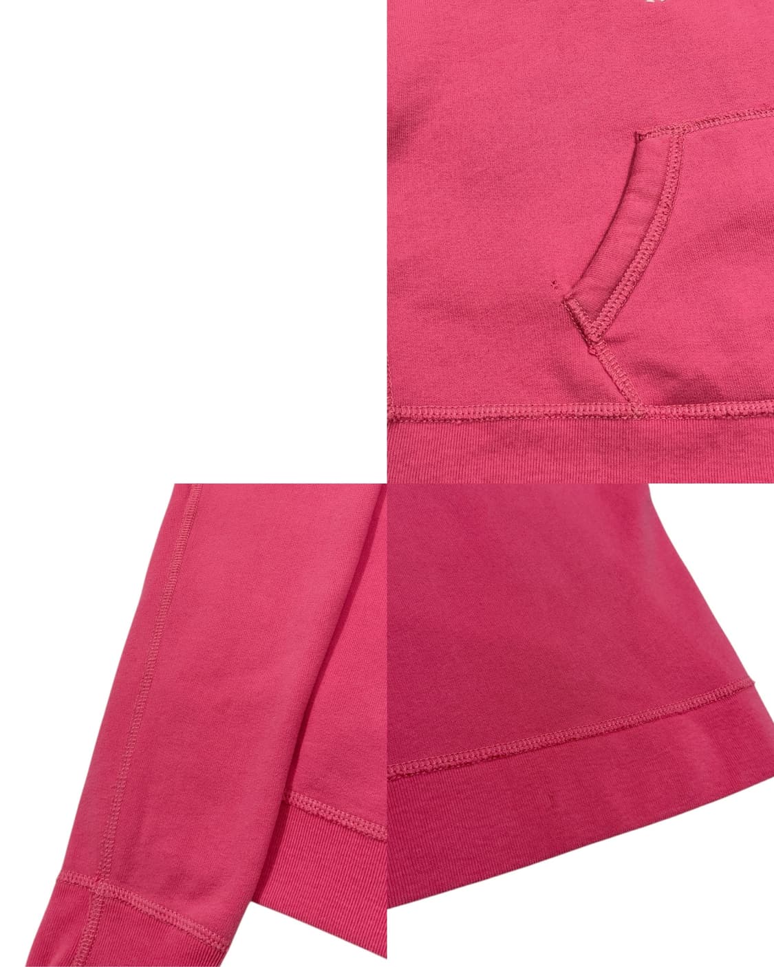 아베크롬비 빈티지 Y2K 스팽글 로고 기모 핑크 후드티 L 상품이미지6