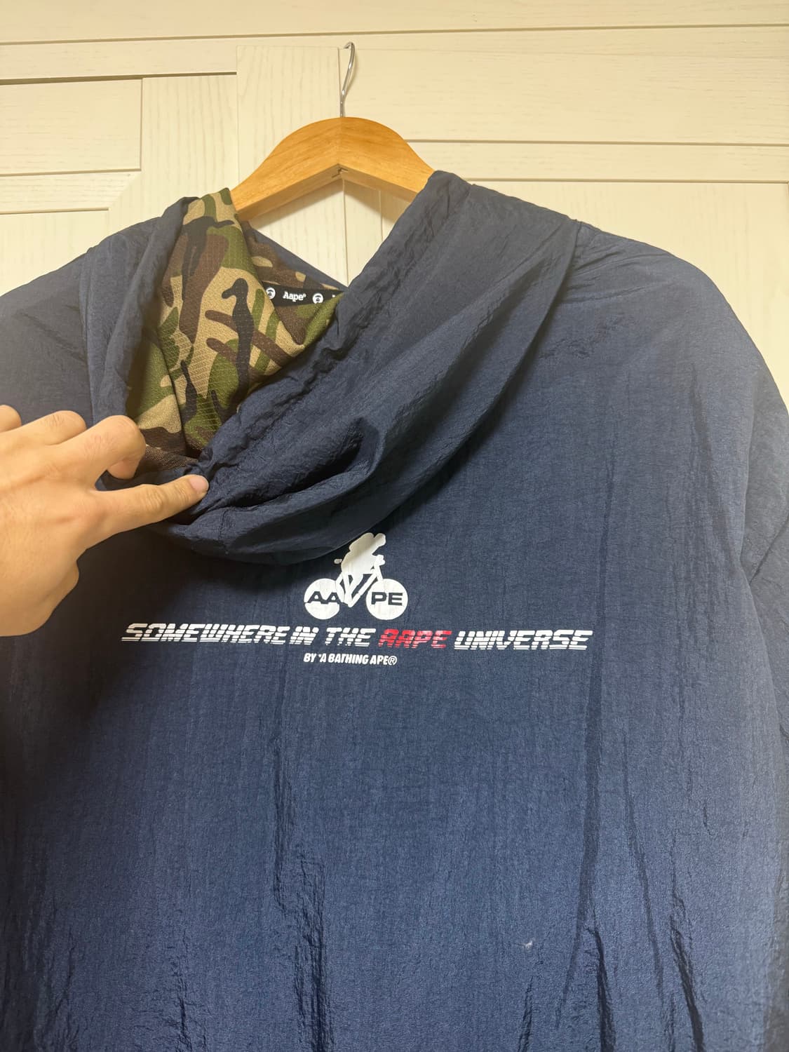 AAPE 바람막이 남색 상품이미지4