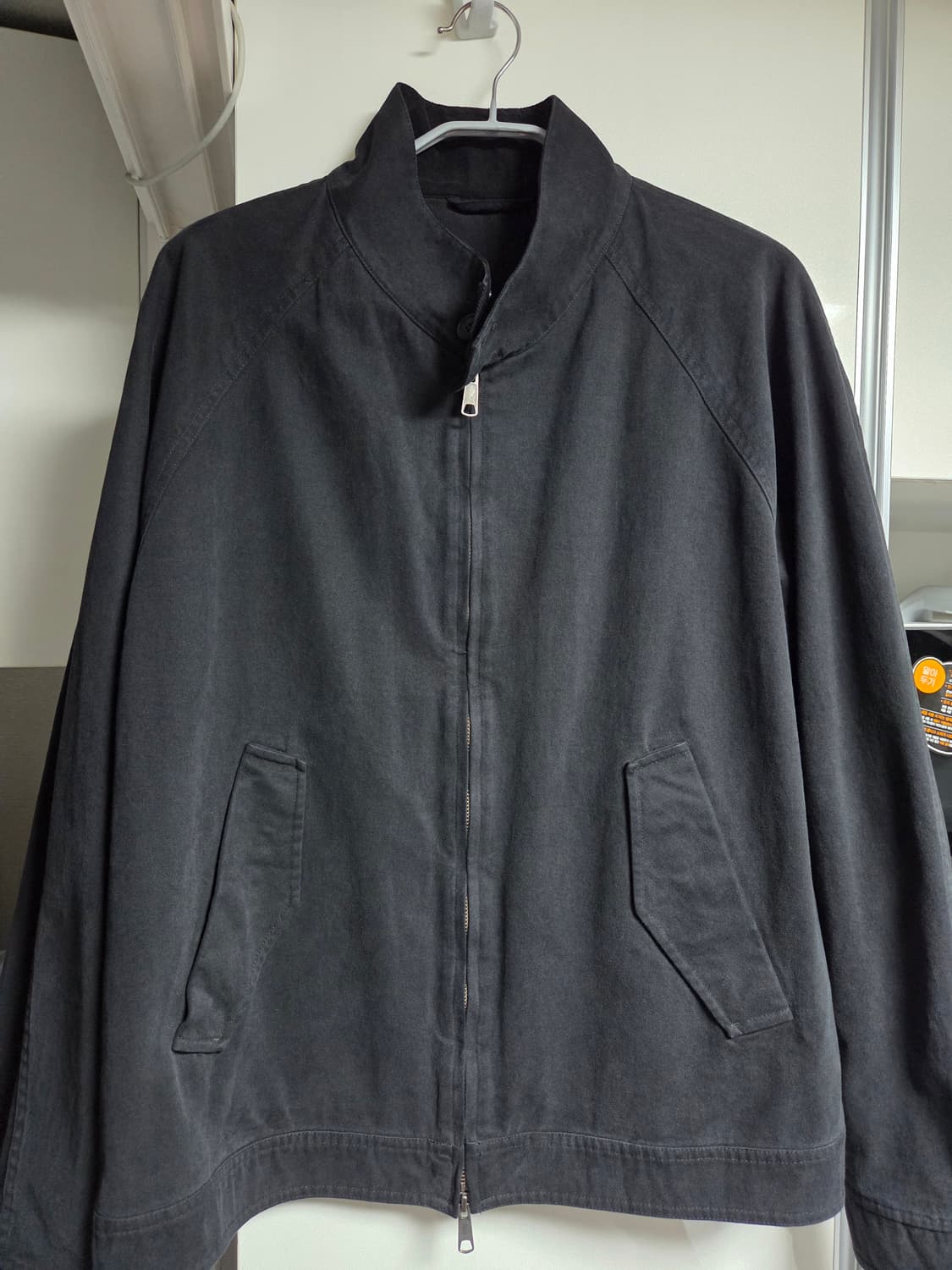 아트이프액츠 가먼트 워시드 해링턴 자켓 블랙 XL 상품이미지2