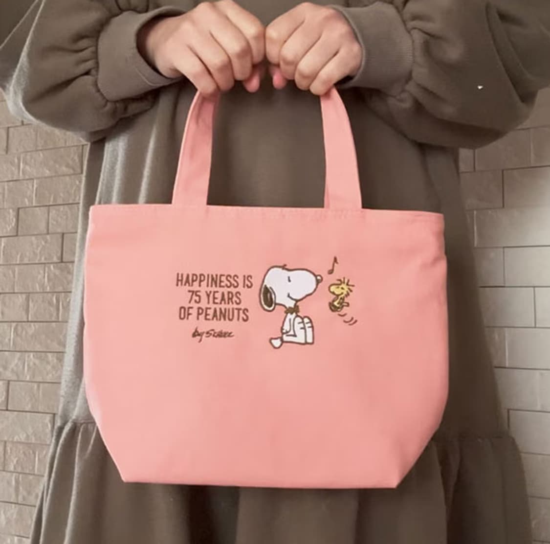 PEANUTS 75주년 런치 토트백 (스누피&우드스톡) 상품이미지5