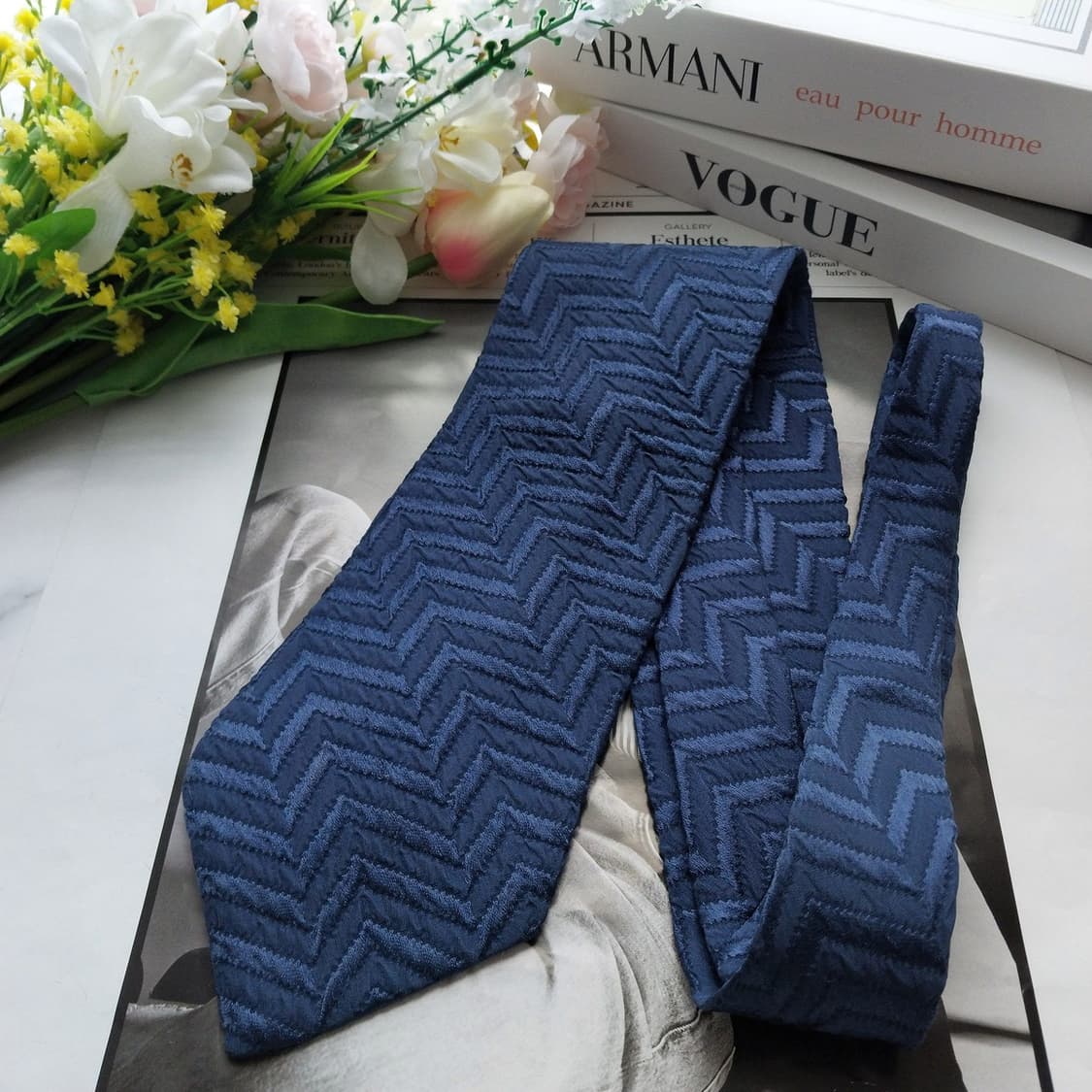 조르지오 아르마니 실크 헤링본 넥타이 9.5cm A+등급 K644
 상품이미지4