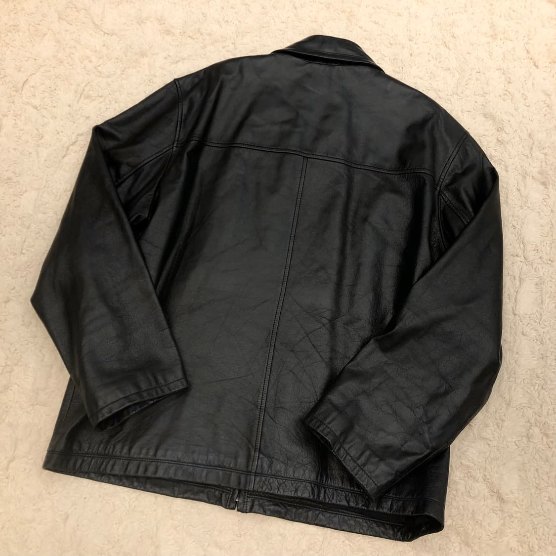 빈티지 소가죽 집업 레더 가죽 자켓 상품이미지5